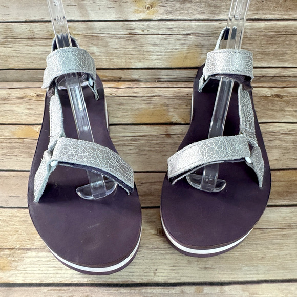 Teva Womens Flatform Universal Metallic Purple Sandals Size 9 - Picture 3 of 8